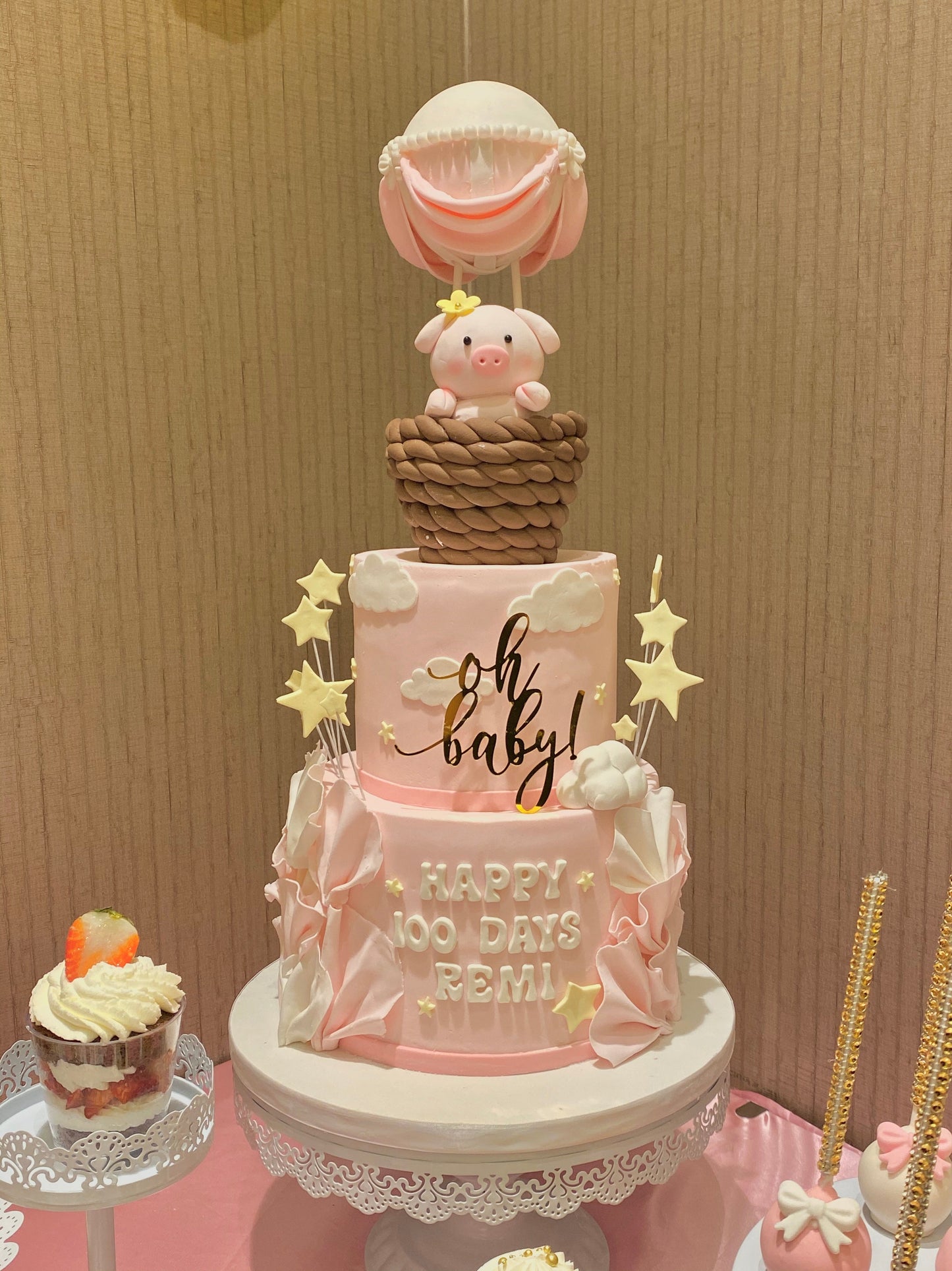 Little Bow Pink Cake Pops (12pcs)