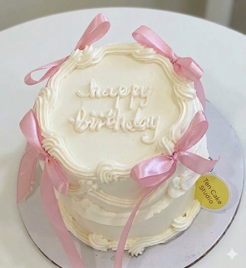 Pink Ribbon Mini Cake