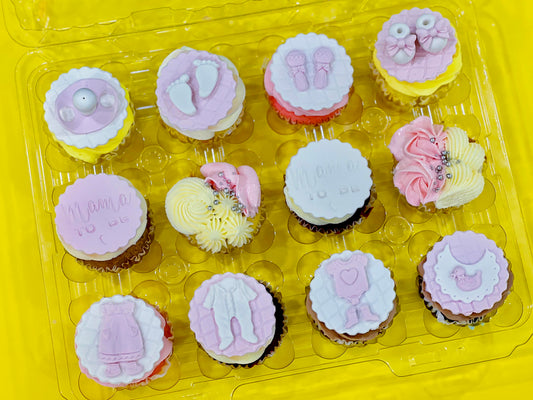 Baby Girl Shower Cupcakes (12pcs)