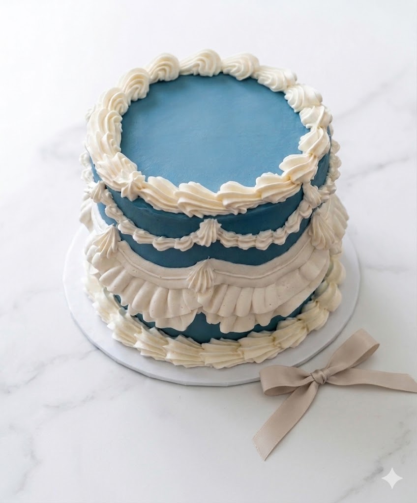 Blue Silk Mini Cake