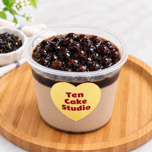 Earl Grey Panna Cotta w/ Crystal Boba