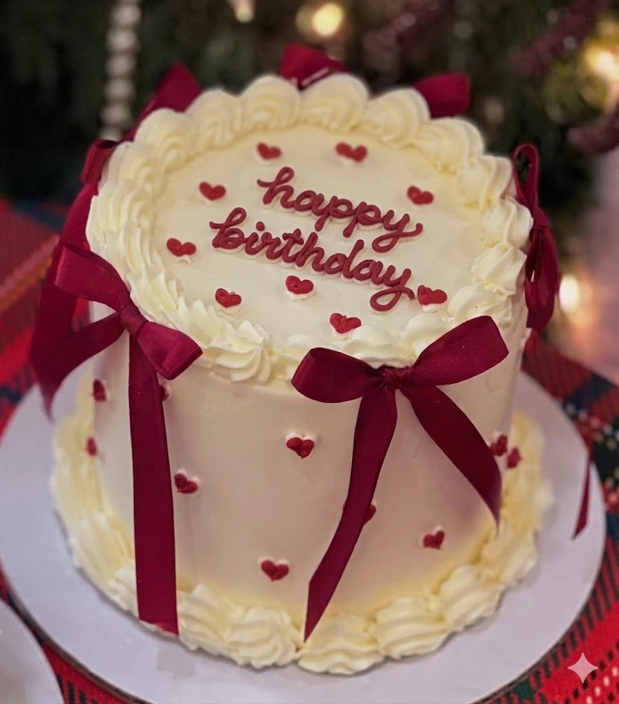 Red Ribbon Mini Cake